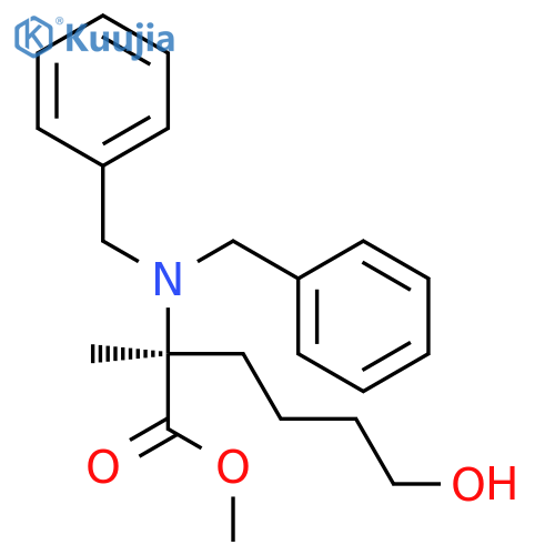 L-NORLEUCINE, 6-HYDROXY-2-METHYL-N,N-BIS(PHENYLMETHYL)-, METHYL ESTER structure