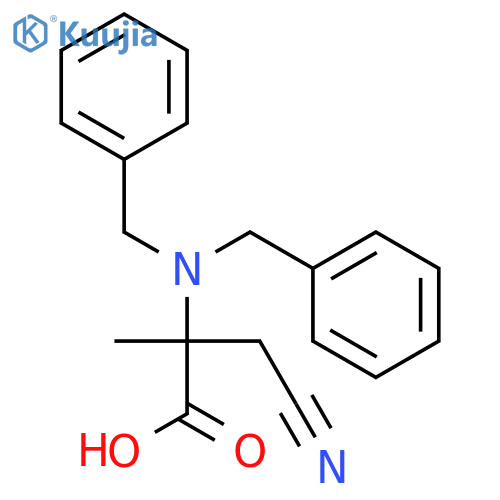 L-Alanine, 3-cyano-2-methyl-N,N-bis(phenylmethyl)- structure