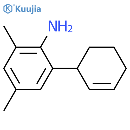 BENZENAMINE, 2-(2-CYCLOHEXEN-1-YL)-4,6-DIMETHYL- structure