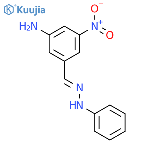 Benzaldehyde, 3-amino-5-nitro-, phenylhydrazone structure