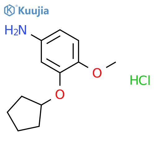 3-(cyclopentoxy)-4-methoxy-aniline;hydrochloride structure