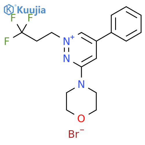Pyridazinium, 3-(4-morpholinyl)-5-phenyl-1-(3,3,3-trifluoropropyl)-,bromide structure