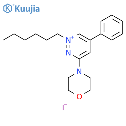 Pyridazinium, 1-hexyl-3-(4-morpholinyl)-5-phenyl-, iodide structure