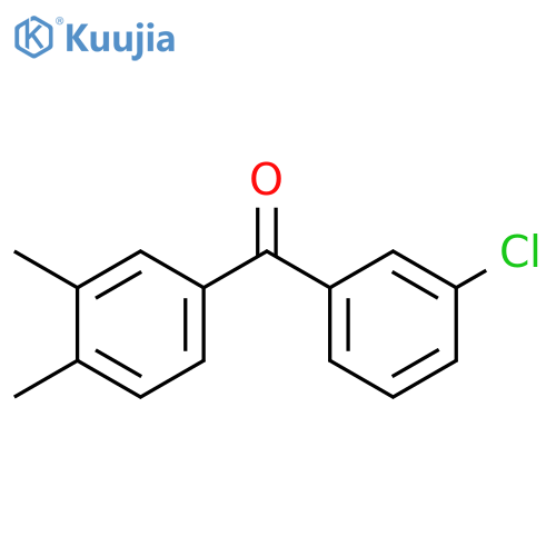 (3-chlorophenyl)-(3,4-dimethylphenyl)methanone structure