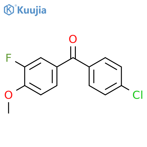 (4-chlorophenyl)(3-fluoro-4-methoxyphenyl)methanone structure