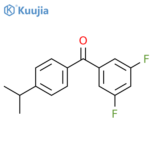 (3,5-difluorophenyl)[4-(1-methylethyl)phenyl]methanone structure