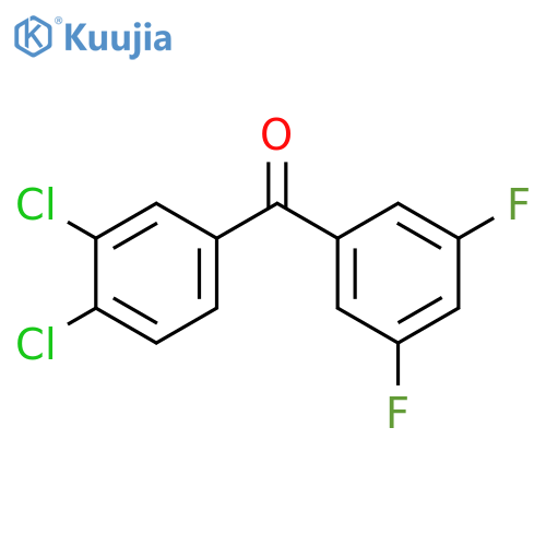 3,4-Dichloro-3',5'-difluorobenzophenone structure