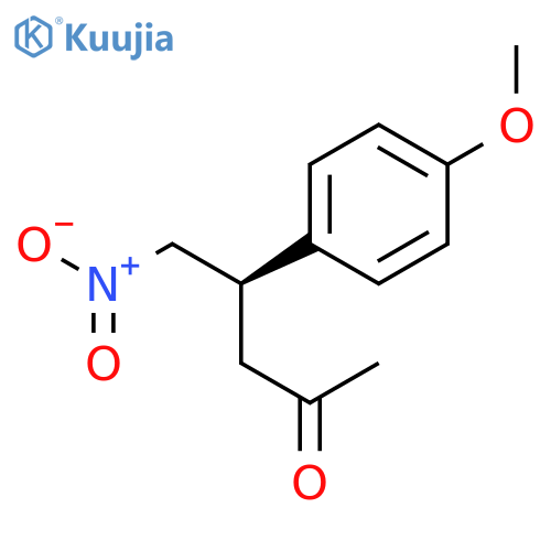 2-PENTANONE, 4-(4-METHOXYPHENYL)-5-NITRO-, (4R)- structure