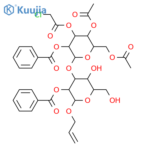 3-O-β-D-Glucopyranosyl-D-glucose; α-Pyranose-form, Allyl glycoside, 3'-chloroacetyl, 2,2'-dibenzoyl, 4',6'-di-Ac structure
