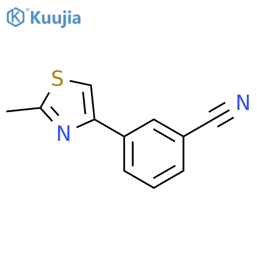 3-(2-methyl-1,3-thiazol-4-yl)benzonitrile structure