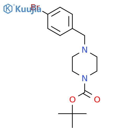 tert-Butyl 4-(4-bromobenzyl)piperazine-1-carboxylate structure