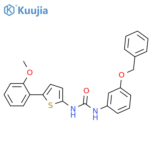 UREA, N-[5-(2-METHOXYPHENYL)-2-THIENYL]-N'-[3-(PHENYLMETHOXY)PHENYL]- structure