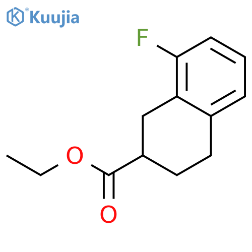 2-NAPHTHALENECARBOXYLIC ACID, 8-FLUORO-1,2,3,4-TETRAHYDRO-, ETHYL ESTER structure