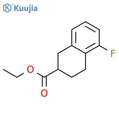 2-Naphthalenecarboxylic acid, 5-fluoro-1,2,3,4-tetrahydro-, ethyl ester structure