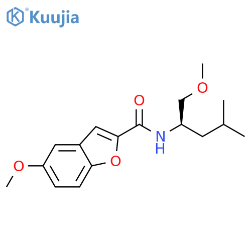 2-Benzofurancarboxamide,5-methoxy-N-[(1R)-1-(methoxymethyl)-3-methylbutyl]- structure