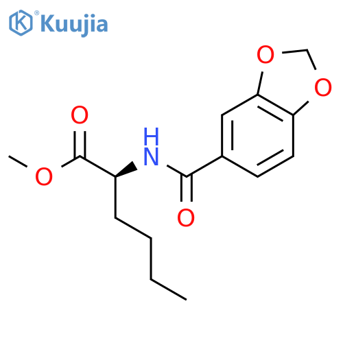L-NORLEUCINE, N-(1,3-BENZODIOXOL-5-YLCARBONYL)-, METHYL ESTER structure