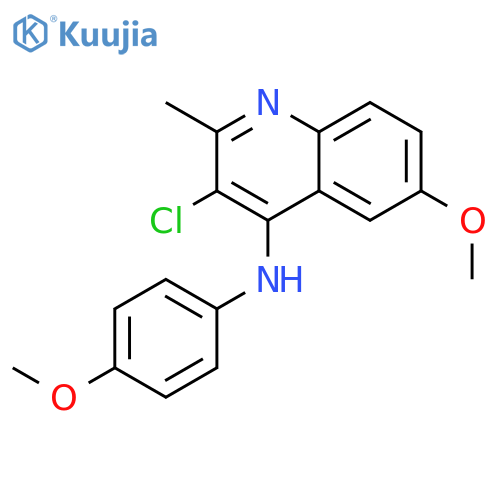4-QUINOLINAMINE, 3-CHLORO-6-METHOXY-N-(4-METHOXYPHENYL)-2-METHYL- structure