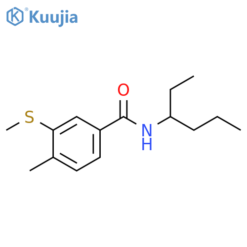 Benzamide, N-(1-ethylbutyl)-4-methyl-3-(methylthio)- structure