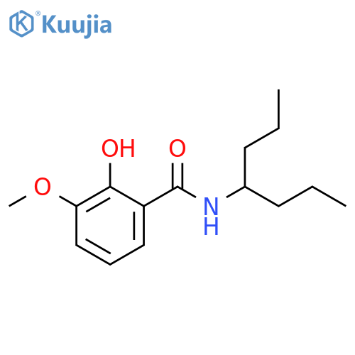 Benzamide, 2-hydroxy-3-methoxy-N-(1-propylbutyl)- structure
