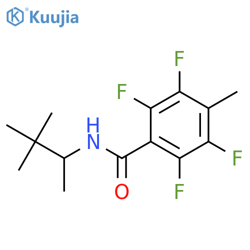 Benzamide, 2,3,5,6-tetrafluoro-4-methyl-N-(1,2,2-trimethylpropyl)- structure