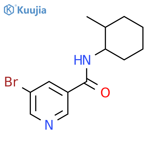 5-bromo-N-(2-methylcyclohexyl)pyridine-3-carboxamide structure
