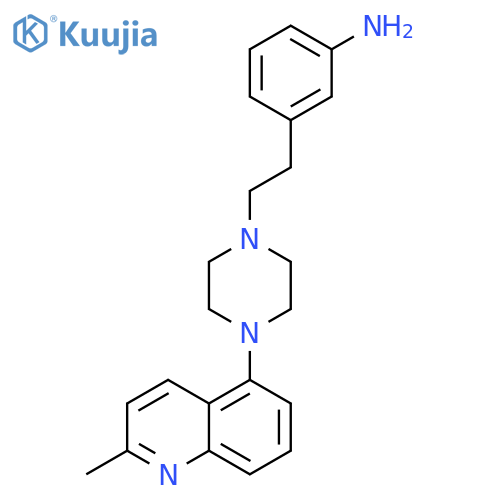 Benzenamine, 3-[2-[4-(2-methyl-5-quinolinyl)-1-piperazinyl]ethyl]- structure