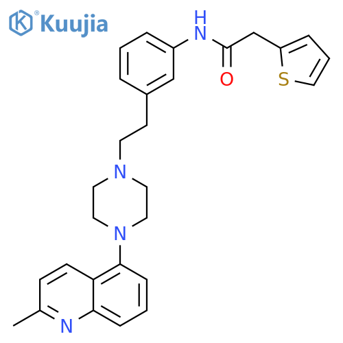 2-Thiopheneacetamide,N-[3-[2-[4-(2-methyl-5-quinolinyl)-1-piperazinyl]ethyl]phenyl]- structure