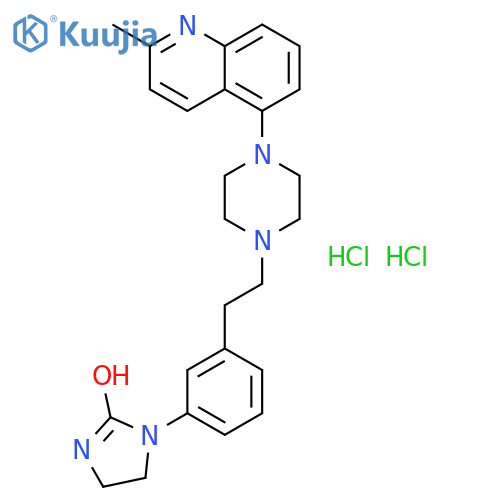 2-Imidazolidinone,1-[3-[2-[4-(2-methyl-5-quinolinyl)-1-piperazinyl]ethyl]phenyl]-,dihydrochloride structure