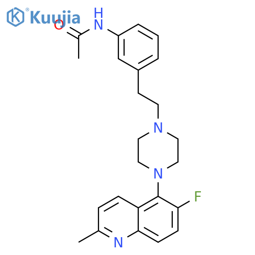 Acetamide,N-[3-[2-[4-(6-fluoro-2-methyl-5-quinolinyl)-1-piperazinyl]ethyl]phenyl]- structure