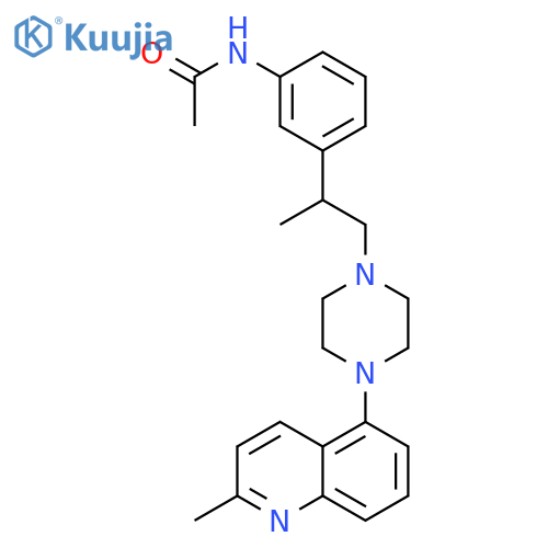 Acetamide,N-[3-[1-methyl-2-[4-(2-methyl-5-quinolinyl)-1-piperazinyl]ethyl]phenyl]- structure