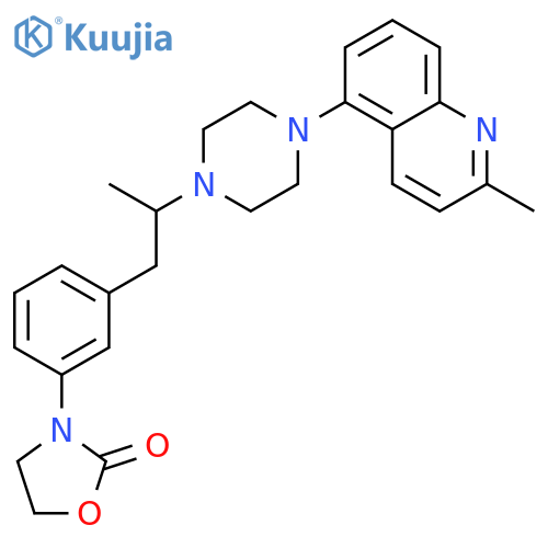 2-Oxazolidinone,3-[3-[(2S)-2-[4-(2-methyl-5-quinolinyl)-1-piperazinyl]propyl]phenyl]- structure