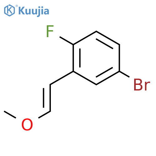 Benzene, 4-bromo-1-fluoro-2-(2-methoxyethenyl)- structure