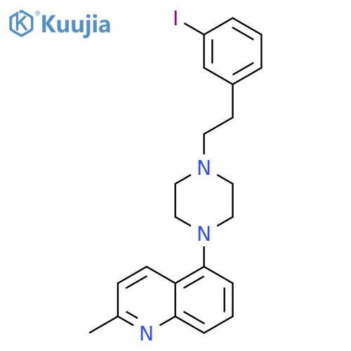Quinoline, 5-[4-[2-(3-iodophenyl)ethyl]-1-piperazinyl]-2-methyl- structure