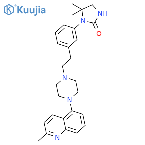 2-Imidazolidinone,5,5-dimethyl-1-[3-[2-[4-(2-methyl-5-quinolinyl)-1-piperazinyl]ethyl]phenyl]- structure