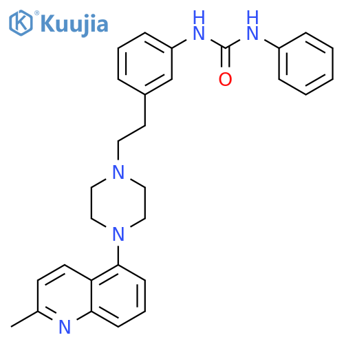 Urea,N-[3-[2-[4-(2-methyl-5-quinolinyl)-1-piperazinyl]ethyl]phenyl]-N'-phenyl- structure