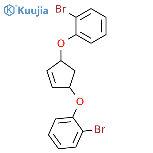 Benzene, 1,1'-[4-cyclopentene-1,3-diylbis(oxy)]bis[2-bromo- structure