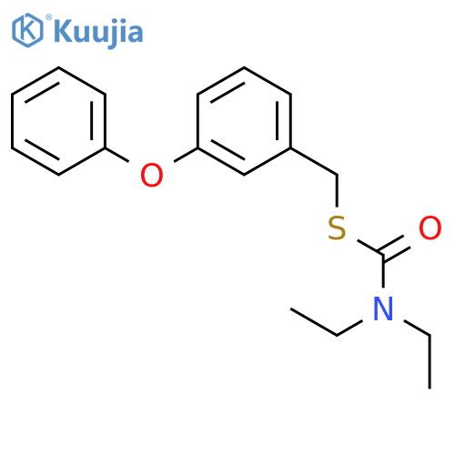 Carbamothioic acid, diethyl-, S-[(3-phenoxyphenyl)methyl] ester structure