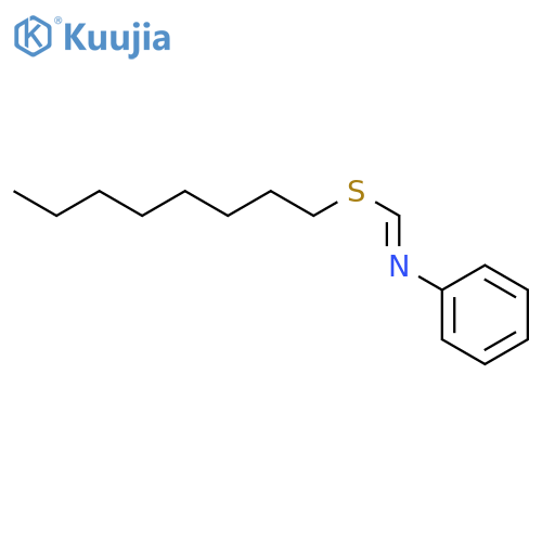 Methanimidothioic acid, N-phenyl-, octyl ester, (1E)- structure