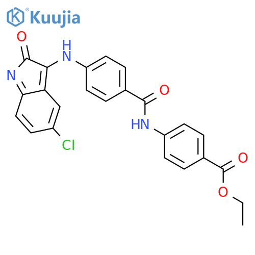 ethyl 4-({4-[(5-chloro-2-oxo-2H-indol-3-yl)amino]benzoyl}amino)benzoate structure