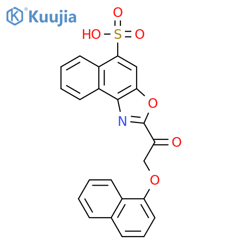 NAPHTH[1,2-D]OXAZOLE-5-SULFONIC ACID, 2-[(1-NAPHTHALENYLOXY)ACETYL]- structure