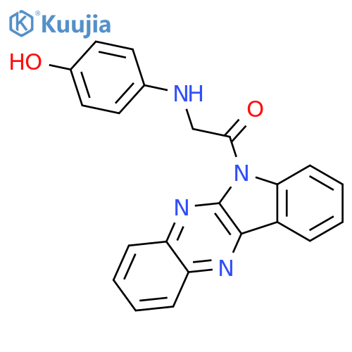 6H-Indolo[2,3-b]quinoxaline, 6-[[(4-hydroxyphenyl)amino]acetyl]- structure