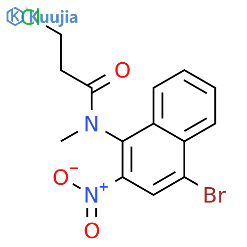 PROPANAMIDE, N-(4-BROMO-2-NITRO-1-NAPHTHALENYL)-3-CHLORO-N-METHYL- structure