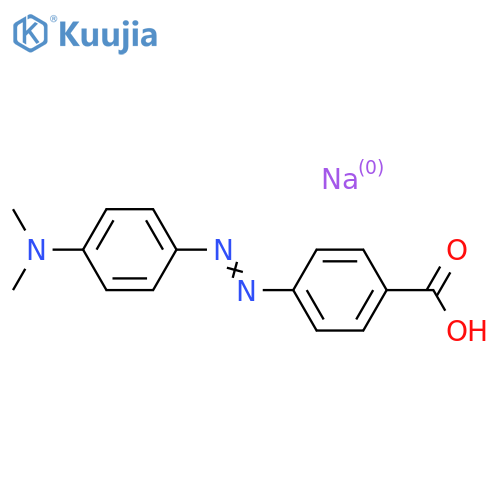 4-(4-Dimethylaminophenylazo)benzoic acid sodium salt structure