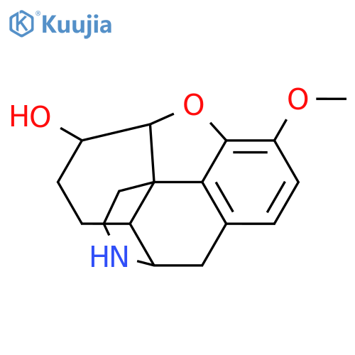 (6alpha)-3-methoxy-4,5-epoxymorphinan-6-ol structure