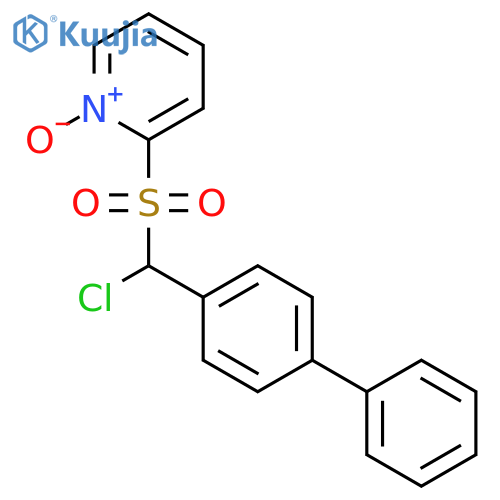 Pyridine, 2-[([1,1'-biphenyl]-4-ylchloromethyl)sulfonyl]-, 1-oxide structure