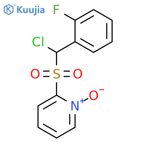 PYRIDINE, 2-[[CHLORO(2-FLUOROPHENYL)METHYL]SULFONYL]-, 1-OXIDE structure