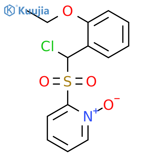PYRIDINE, 2-[[CHLORO(2-ETHOXYPHENYL)METHYL]SULFONYL]-, 1-OXIDE structure