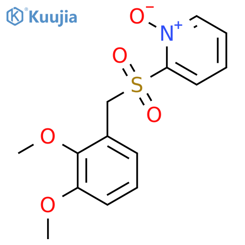 PYRIDINE, 2-[[(2,3-DIMETHOXYPHENYL)METHYL]SULFONYL]-, 1-OXIDE structure