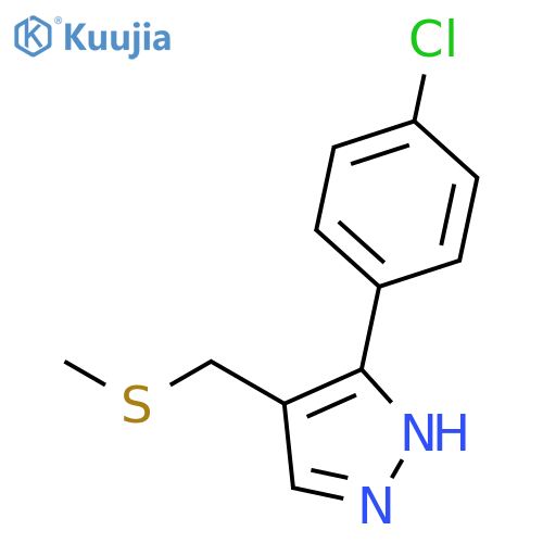 1H-Pyrazole, 3-(4-chlorophenyl)-4-[(methylthio)methyl]- structure