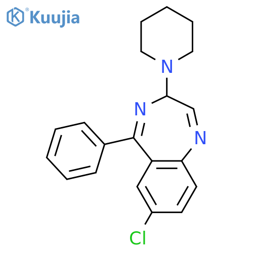 3H-1,4-Benzodiazepine, 7-chloro-5-phenyl-3-(1-piperidinyl)- structure